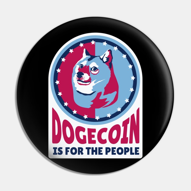 Dogecoin DOGE Meme Coin Pin by BitcoinSweatshirts