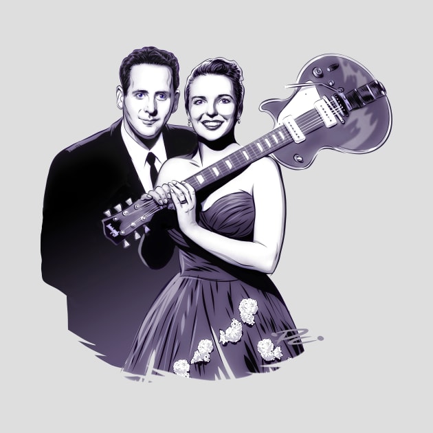 Les Paul and Mary Ford - An illustration by Paul Cemmick by PLAYDIGITAL2020