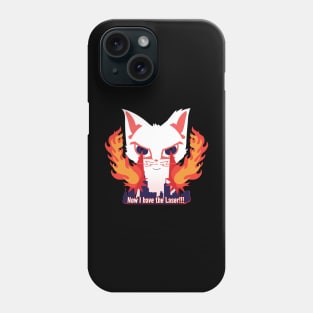 Cat with laser eyes burning down the city Phone Case