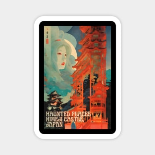 Haunted Places Himeji Castle Japan Art Nouveau Magnet