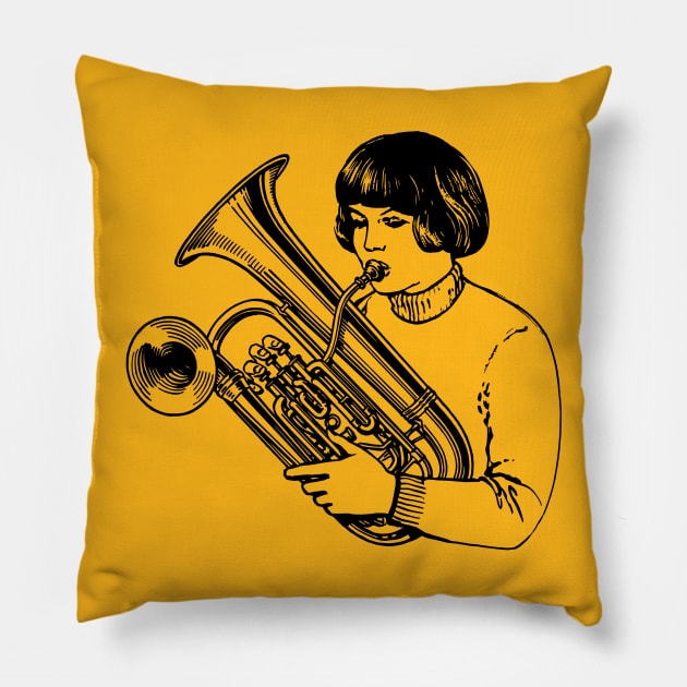 Euphonium Pillow by linesdesigns