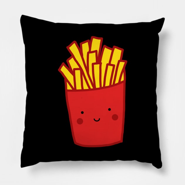 Kawaii French Fries Pillow by designminds1