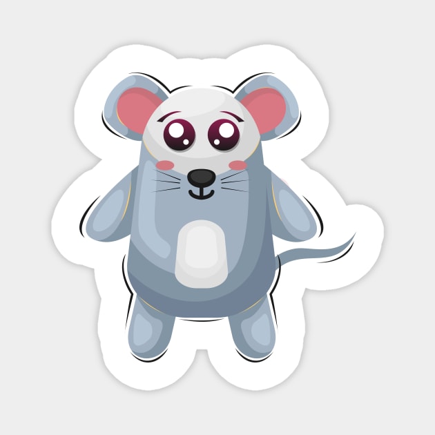 Cute Mouse Cartoon Magnet by KLE!