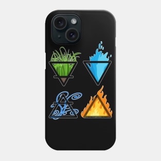 Symbols of the 4 Elements of Nature - Earth, Air, Water and Fire Phone Case