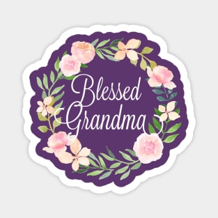 Blessed Grandma Flowers Magnet