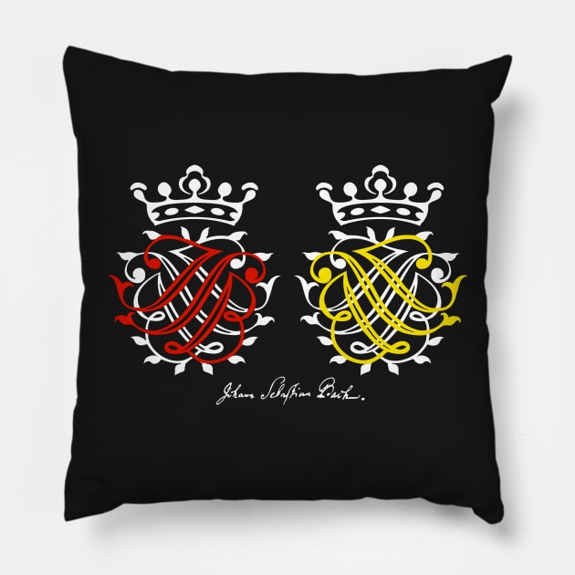 Johann Sebastian Bach seal Pillow by Bach4you