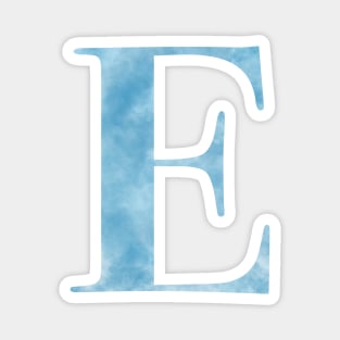 Clouds Blue Sky Initial Letter E Magnet