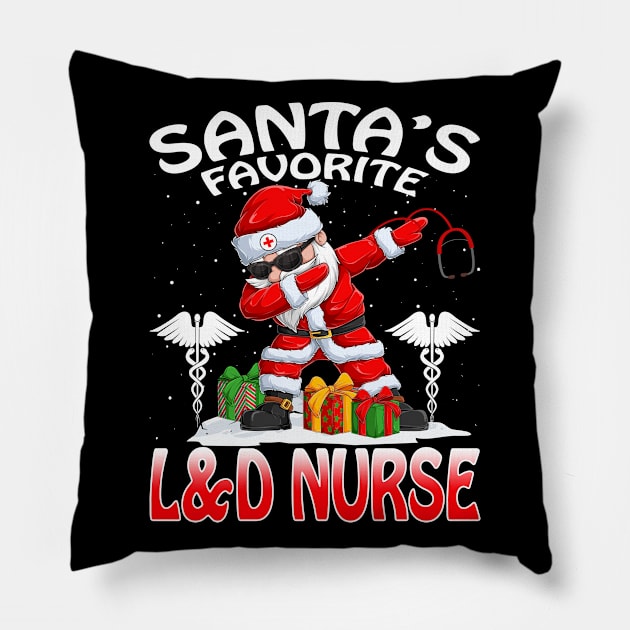 Santas Favorite L And D Nurse Christmas T Shirt Pillow by intelus