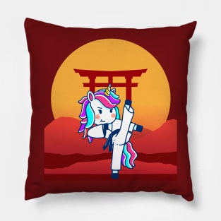 Karate Unicorn Martial Arts Cute But Dangerous Pillow