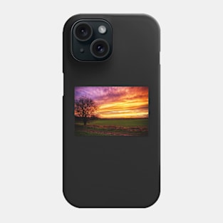 Rural Sunset Burst Phone Case