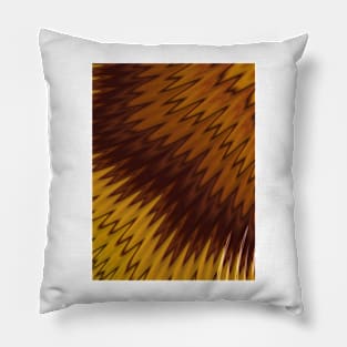 Yellow/Brown Diagonal Pattern Pillow