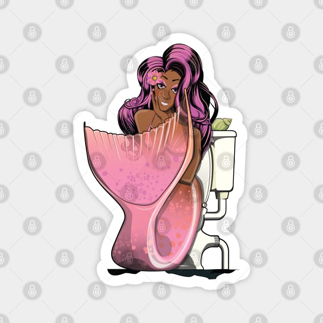 Mermaid on the Toilet Magnet by InTheWashroom