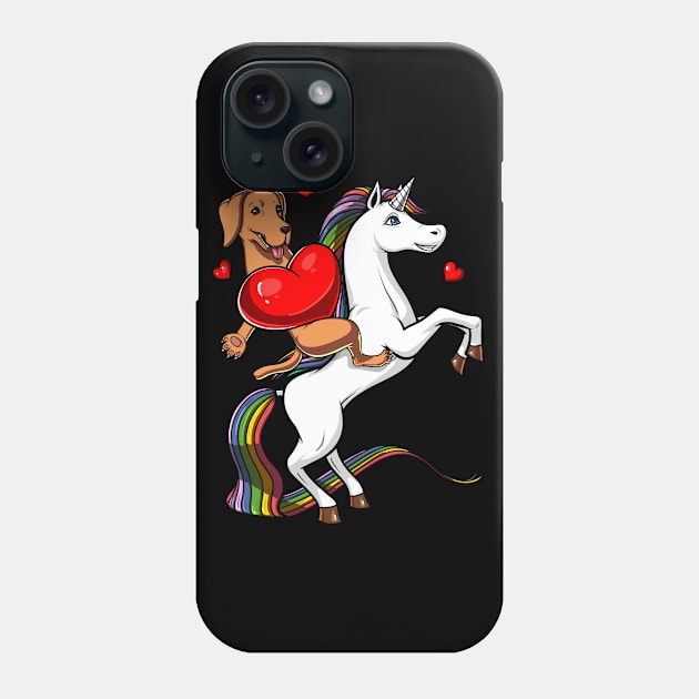 Labrador Retriever Dog Riding Unicorn Phone Case by underheaven