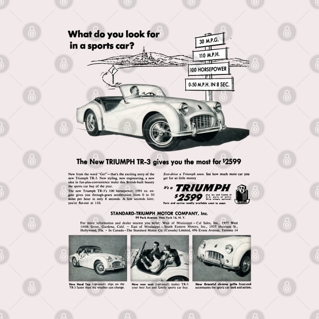 TRIUMPH TR3 - advert by Throwback Motors