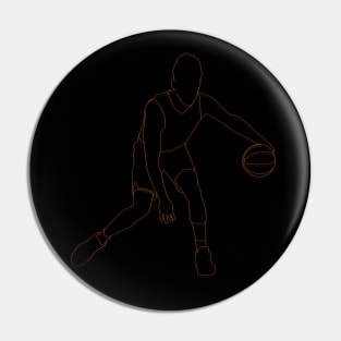 Devin Booker Minimalist Line Art Phoenix Basketball Pin