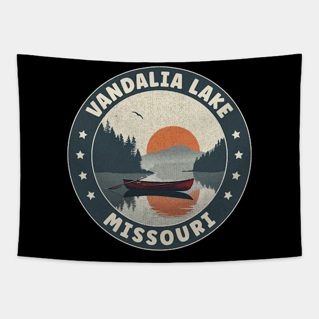 Vandalia Lake Missouri Sunset Tapestry by turtlestart