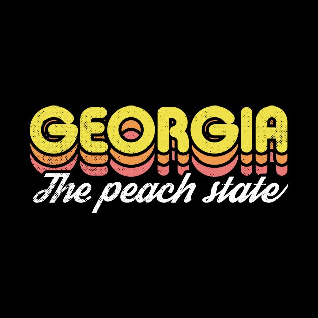 Retro Georgia The Peach State by rojakdesigns