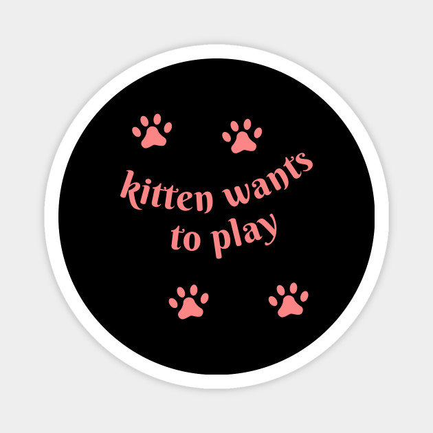 Kitten Wants To Play Cute Pink Cat Paw Prints Petplay Iman