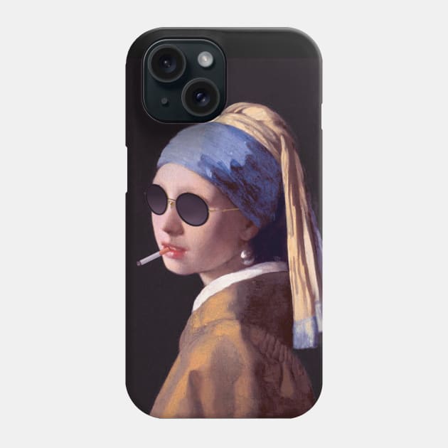 Girl with the pearl shades Phone Case by UnicornBeck