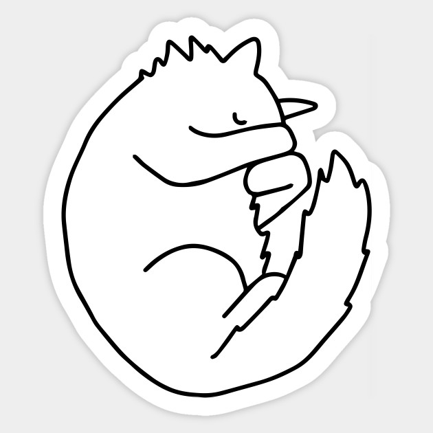 Lazy Cat Cat Sticker Teepublic