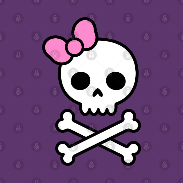 Cute Skull & Bow by Ellador