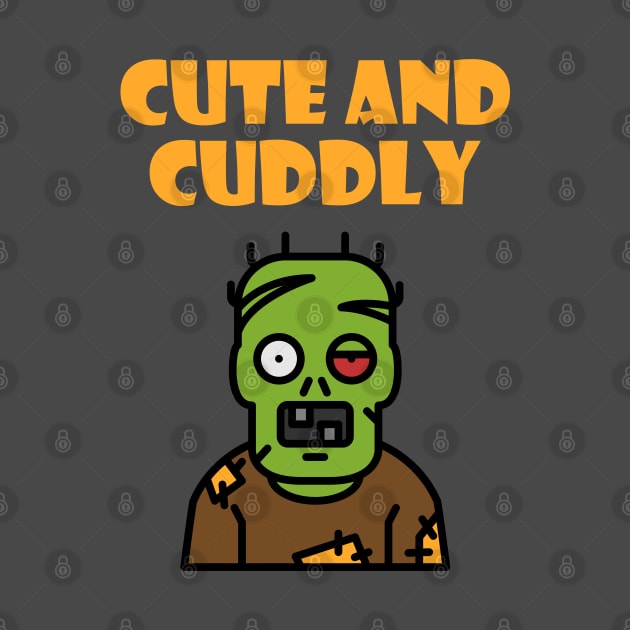 Cute and Cuddly Creepy Green Monster Dark Color by depravitee