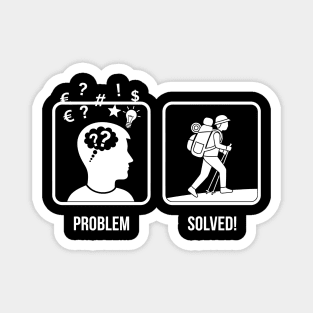 Problem Solved Hiker Magnet