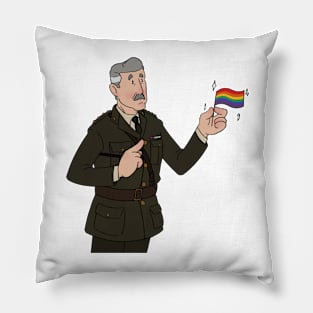 Captain With Pride Flag - BBC Ghosts Pillow