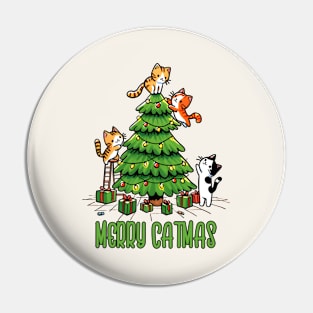 Merry Catmas Pin