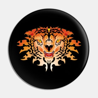 Tribal Tiger (traditional colors) Pin