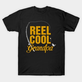 Men's Funny Reel Cool Grandpa Fishing T-Shirt Fisherman Gift Idea