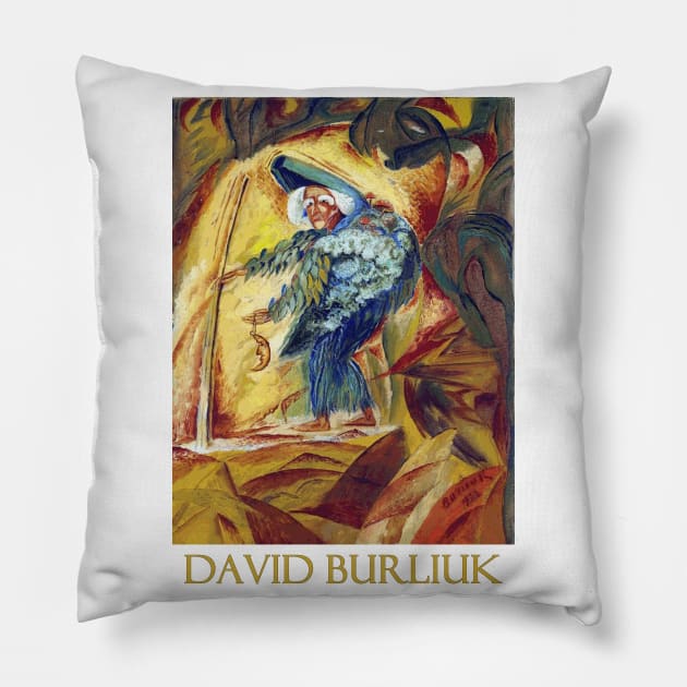 Fifty-Thousand Years Old Woman on Mars (1922) by Russian Futurist David Burliuk Pillow by Naves