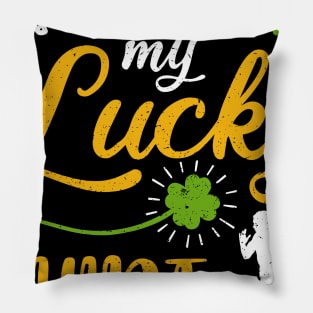 Running This is My Lucky Shirt St Patrick's Day Pillow