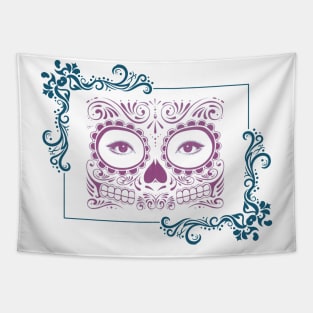 Day of the Dead Beauty Eyes Tapestry