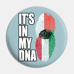 Malagasy And Kuwaiti Mix Heritage DNA Flag Pin