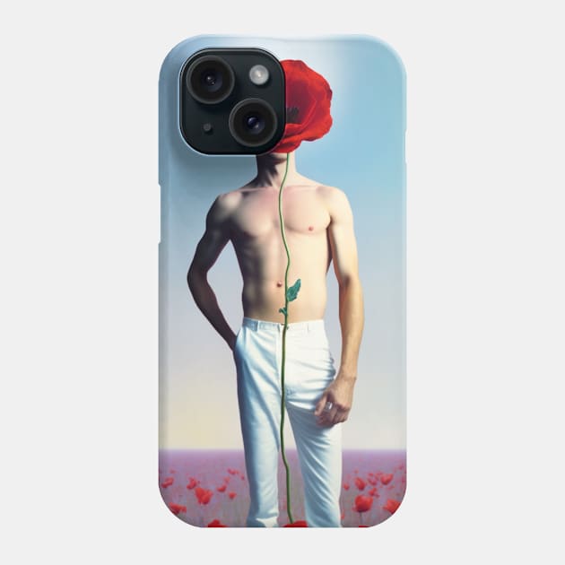 Mystery behind the flower Phone Case by So Red The Poppy