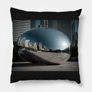 Distorted Michigan Ave Pillow