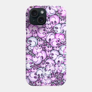 Cute pattern of tiny smileys and ghosts Phone Case