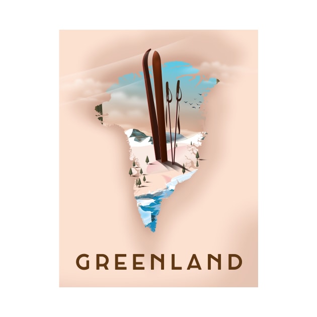 Greenland travel poster by nickemporium1