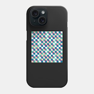 Mid Mod Checkerboard Green Pink Phone Case