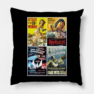 50s Sci-fi Poster Art Pillow