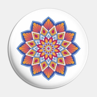 Warm Mandala - Strong Lines Pin