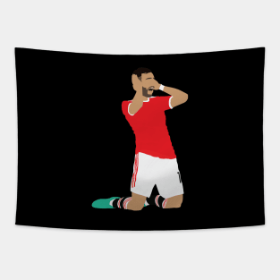 Bruno Fernandes Man Utd Iconic Celebration Tapestry