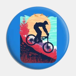 Mountain Biking in Summer Pin