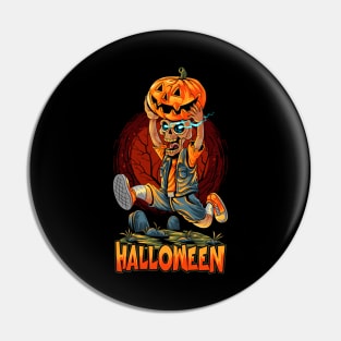 cute-halloween-zombie-running-with-pumpkin Pin