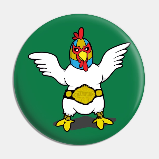 Fighting Chicken Pin by DetourShirts