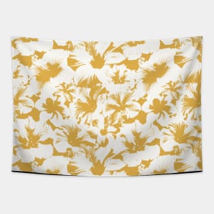 Hawaiian Hibiscus Flowers Pattern Tapestry