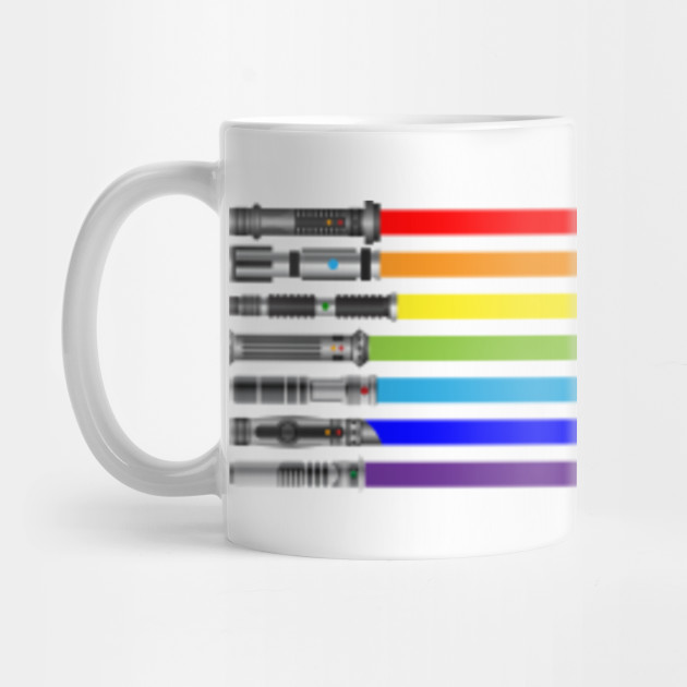 Lightsaber Rainbow Lightsaber Rainbow Mug Teepublic