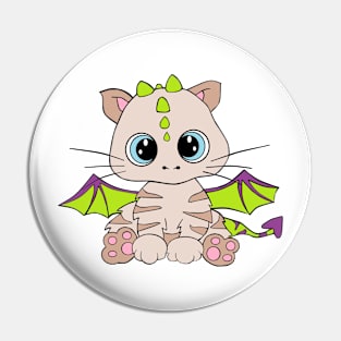 Baby Dragon Cat Pin