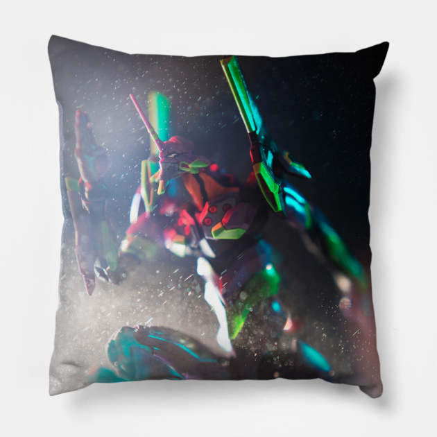 EVA Unit 01 on the Run Pillow by Mikes Monsters